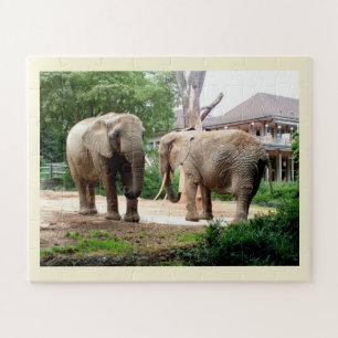 Afrikanische Elefantentiere Puzzle