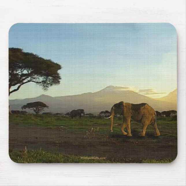Afrikanische Elephant Savannah Mousepad (Vorne)