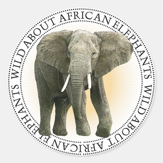 afrikanische Elephant Stickers (Vorderseite)