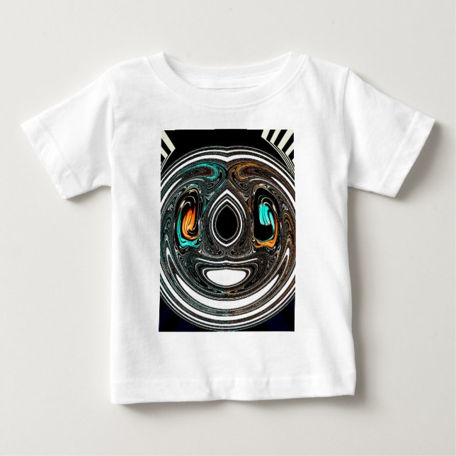 afrikanische Ethnic Doodle Zebra Textured Art Prin Baby T-shirt (Vorderseite)