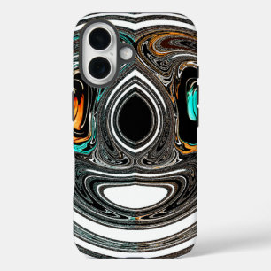 afrikanische Ethnic Doodle Zebra Textured Art Prin iPhone 16 Hülle