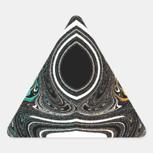 afrikanische Ethnic Doodle Zebra Textured Art Prin Dreieckiger Aufkleber