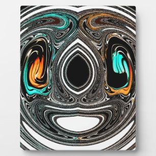 afrikanische Ethnic Doodle Zebra Textured Art Prin Fotoplatte