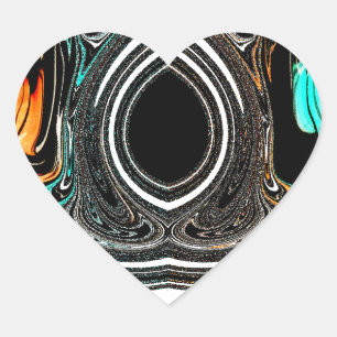 afrikanische Ethnic Doodle Zebra Textured Art Prin Herz-Aufkleber