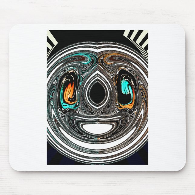 afrikanische Ethnic Doodle Zebra Textured Art Prin Mousepad (Vorne)