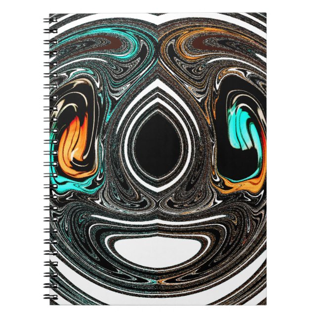 afrikanische Ethnic Doodle Zebra Textured Art Prin Notizblock (Vorderseite)