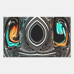 afrikanische Ethnic Doodle Zebra Textured Art Prin Rechteckiger Aufkleber