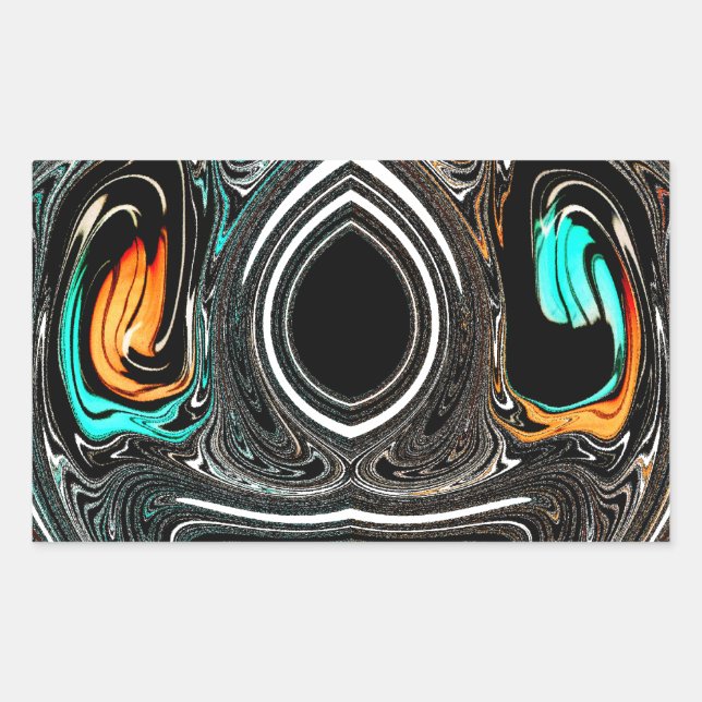 afrikanische Ethnic Doodle Zebra Textured Art Prin Rechteckiger Aufkleber (Vorderseite)