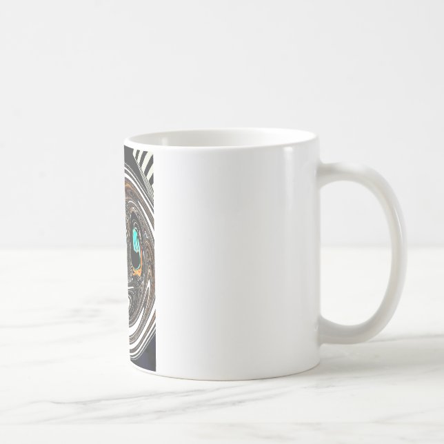 afrikanische Ethnic Doodle Zebra Textured Art Prin Tasse (Rechts)