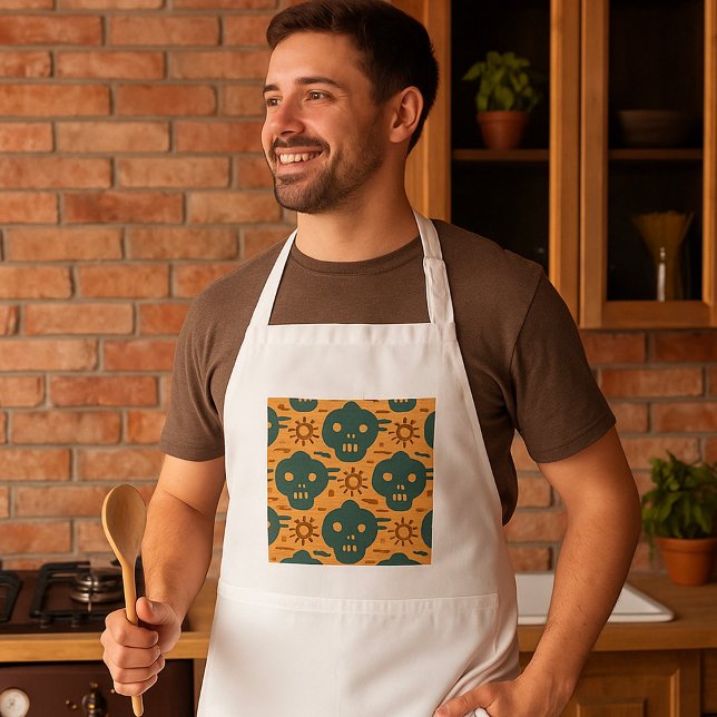 Afrikanische ethnische Gesichtspattern in Stammesm Schürze (Von Creator hochgeladen)