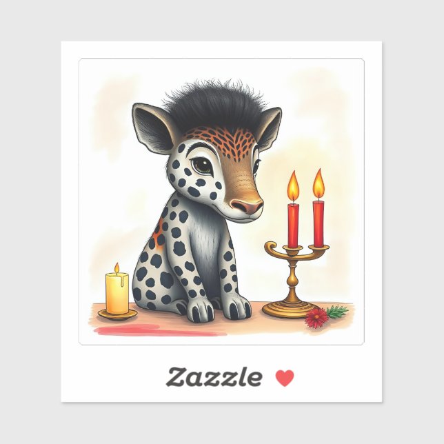 Afrikanische ethnische Kwanzaa Wilde Tiere in vers Aufkleber (Blatt)