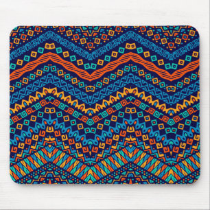Afrikanische ethnische Muster Funkfarben Mousepad