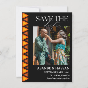 Afrikanische ethnische Muster-Hochzeit 'Save the D
