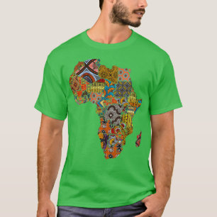 Afrikanische Fabric Map T-Shirt