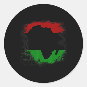 Afrikanische Flagge Afrikanischer Kontinent Karte Runder Aufkleber