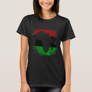 Afrikanische Flagge Afrikanischer Kontinent Karte T-Shirt