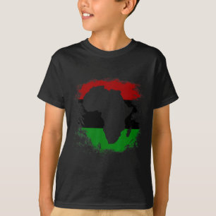 Afrikanische Flagge Afrikanischer Kontinent Karte T-Shirt