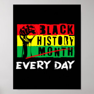 Afrikanische Flagge geballte Faust Black History M Poster