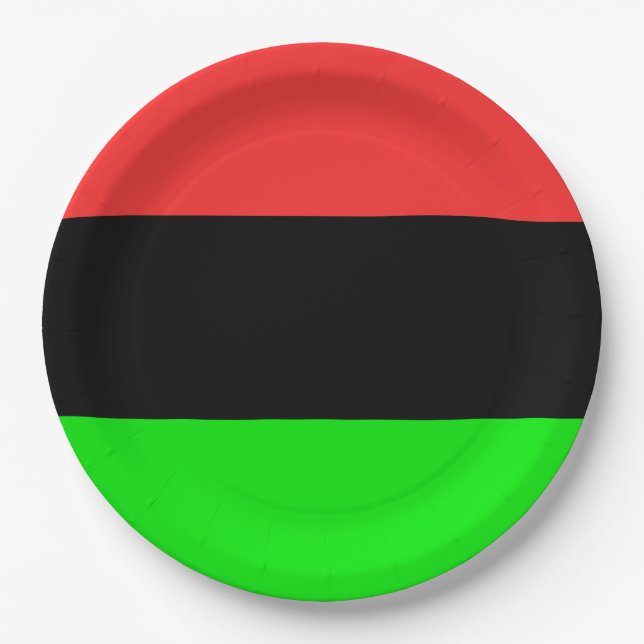 Afrikanische Flagge Pappteller (Vorderseite)