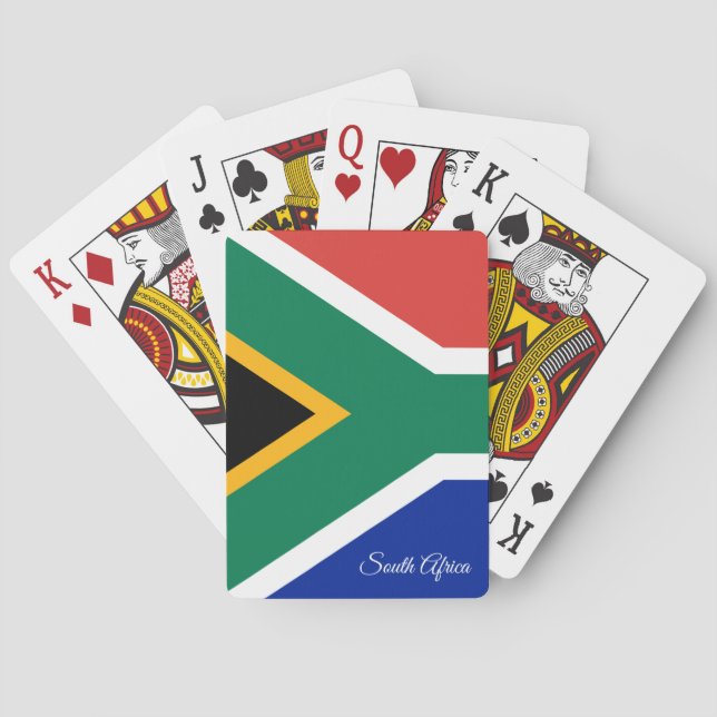 Afrikanische Flaggenspiele, Südafrika Spielkarten (Rückseite)