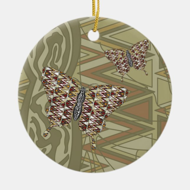 afrikanische Frack-Ornament Keramik Ornament (Vorne)