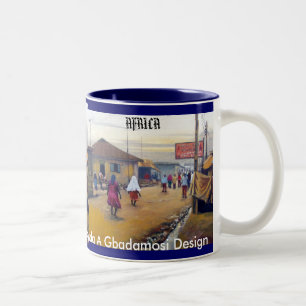 Afrikanische Frau 2, afrikanische Frau 2,… - Zweifarbige Tasse