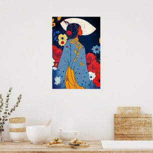 Afrikanische Frau Boho Art Poster