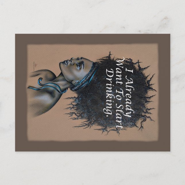 Afrikanische Frau, die ich bereits Gewollt habe, z Postkarte (Vorderseite)