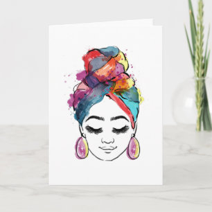 AFRIKANISCHE FRAU KARTE