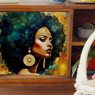 Afrikanische Frau mit Ohrringe Dekoupage Tissue Seidenpapier