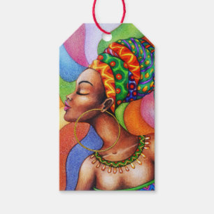 Afrikanische Frau mit traditionellem Wachs Geschenkanhänger