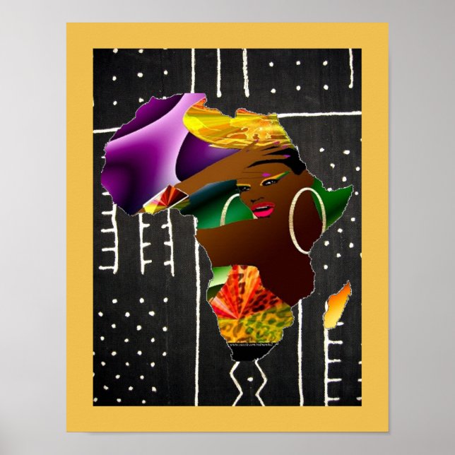 Afrikanische Frau Poster (Vorne)