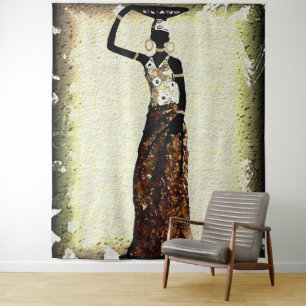Afrikanische Frau Wandteppich
