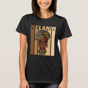 Afrikanische Frau Womanismus ethnische Ohrringe Ha T-Shirt