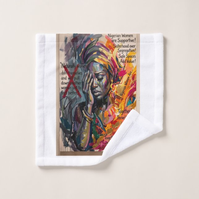AFRIKANISCHE Frauen Badhandtuch Set (Waschlappen)