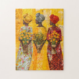 Afrikanische Frauen mit Blume Puzzle