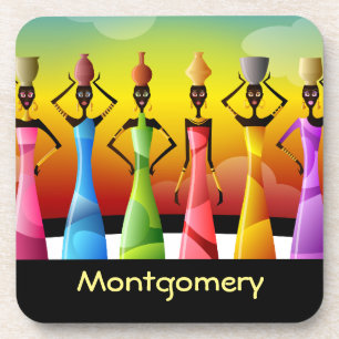 Afrikanische Frauen mit Keramik Untersetzer