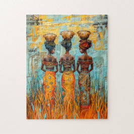 Afrikanische Frauen mit Wasserschalen Puzzle