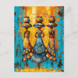 Afrikanische Frauen mit Wasserschwellen Postkarte