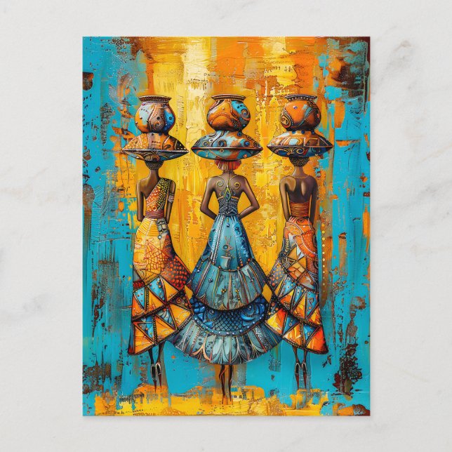 Afrikanische Frauen mit Wasserschwellen Postkarte (Vorderseite)
