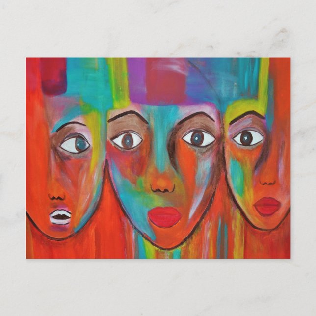 Afrikanische Frauen Ölgemälde Postkarte (Vorderseite)