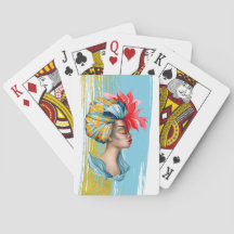 Afrikanische Frauen spielen Karten