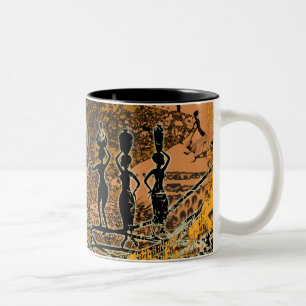 Afrikanische Frauen-Tasse Zweifarbige Tasse