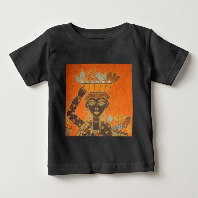 afrikanische Frauen tragen Korbkunst Baby T-shirt (Vorderseite)