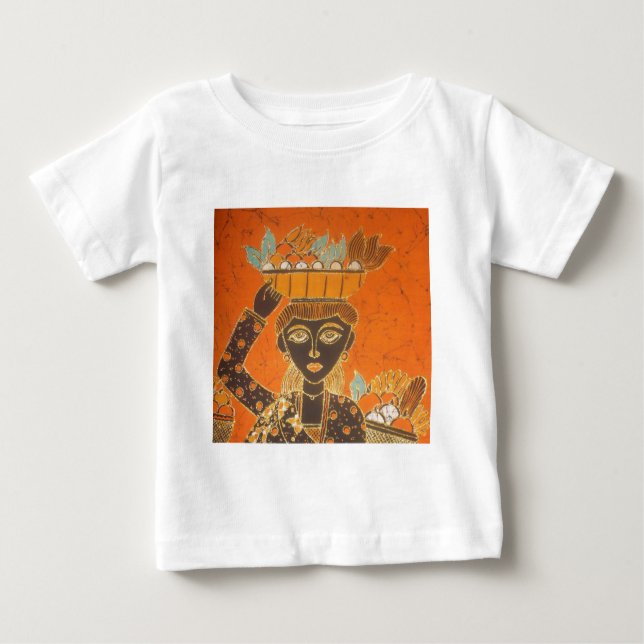 afrikanische Frauen tragen Korbkunst Baby T-shirt (Vorderseite)