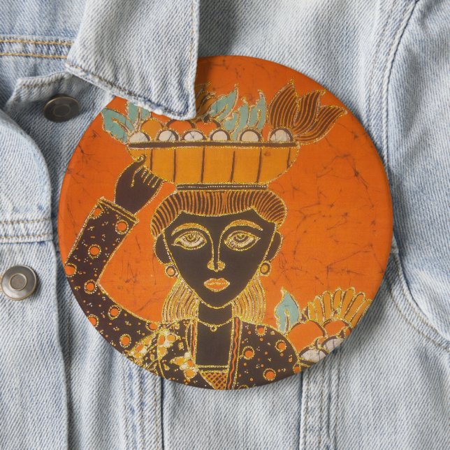 afrikanische Frauen tragen Korbkunst Button (Beispiel)