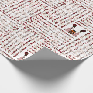 Afrikanische Frauen und ein Korb modernes Kwanzaa Geschenkpapier