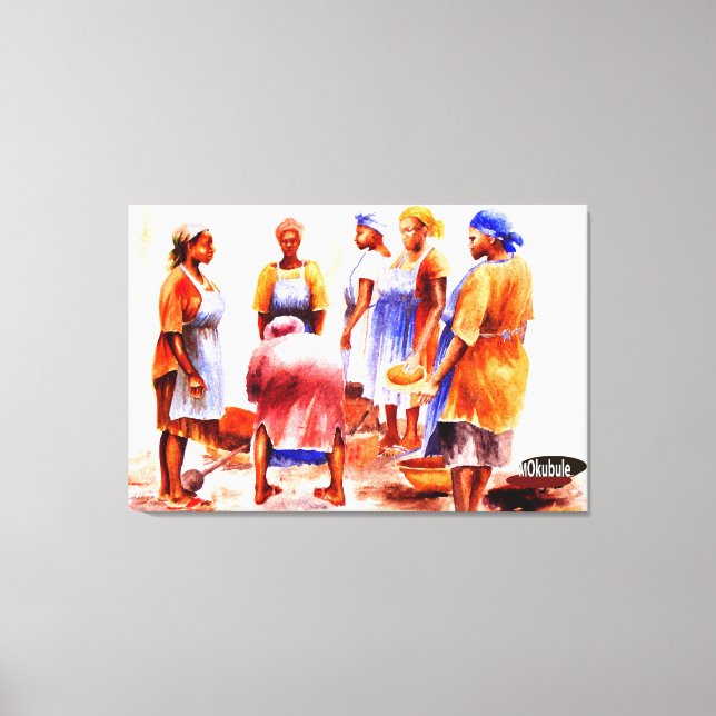 Afrikanische Frauen von Mojisola A Gbadamosi Okubu Leinwanddruck (Vorderseite)