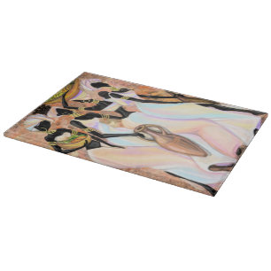 Afrikanische Frauenplatine Moderne Malerei Schneidebrett