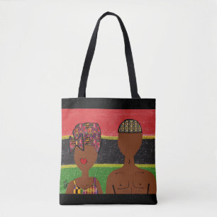 Afrikanische Friedens- und Liebes-Leinwandtasche